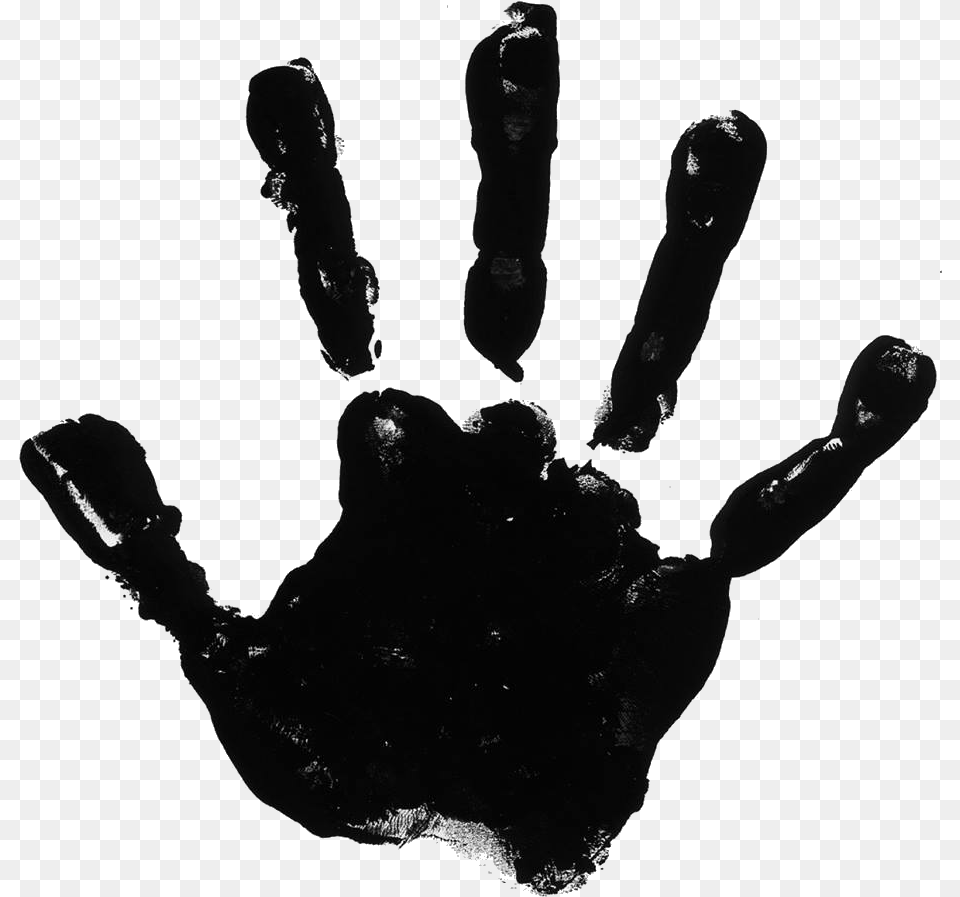 Transparent White Handprint Illustration, Silhouette, Hand, Body Part, Finger Free Png