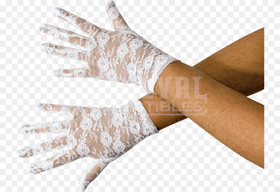 White Lace Ribbon Wood, Clothing, Glove Free Transparent Png