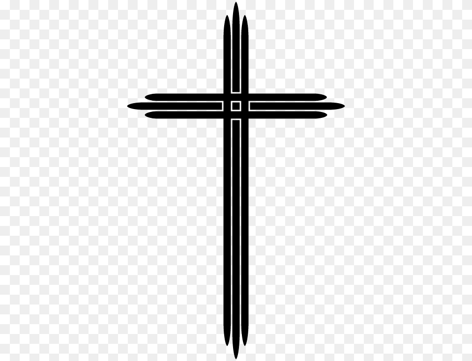 Transparent White Line Transparent, Cross, Sword, Symbol, Weapon Free Png