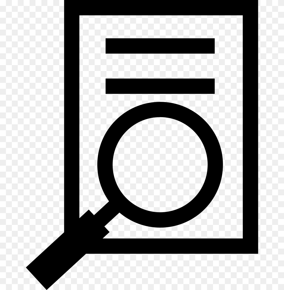 Transparent White Magnifying Glass Magnifying Glass Document Icon Transparent Png