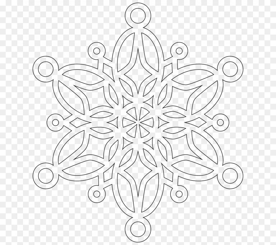 Transparent White Mandala Trafaret Na Okno Snezhinki, Gray Png