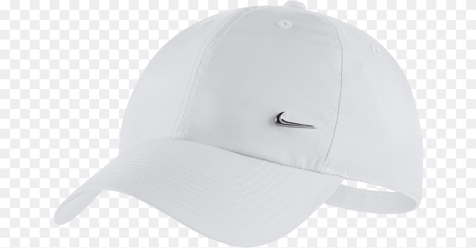 White Nike Swoosh Baseball Cap, Baseball Cap, Clothing, Hat, Hardhat Free Transparent Png