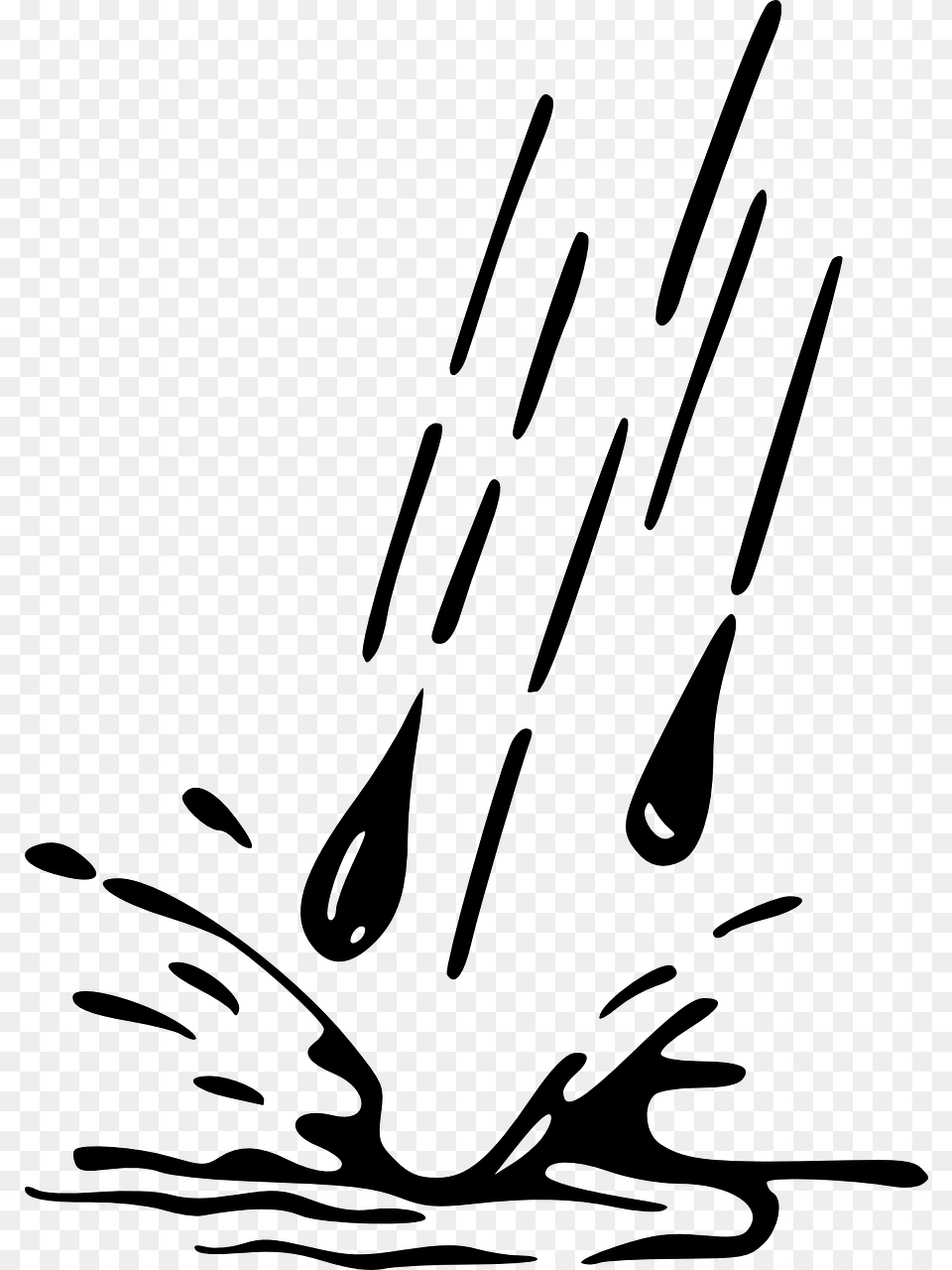 Transparent White Splatter Water Drops Clipart Black And White, Gray Png Image