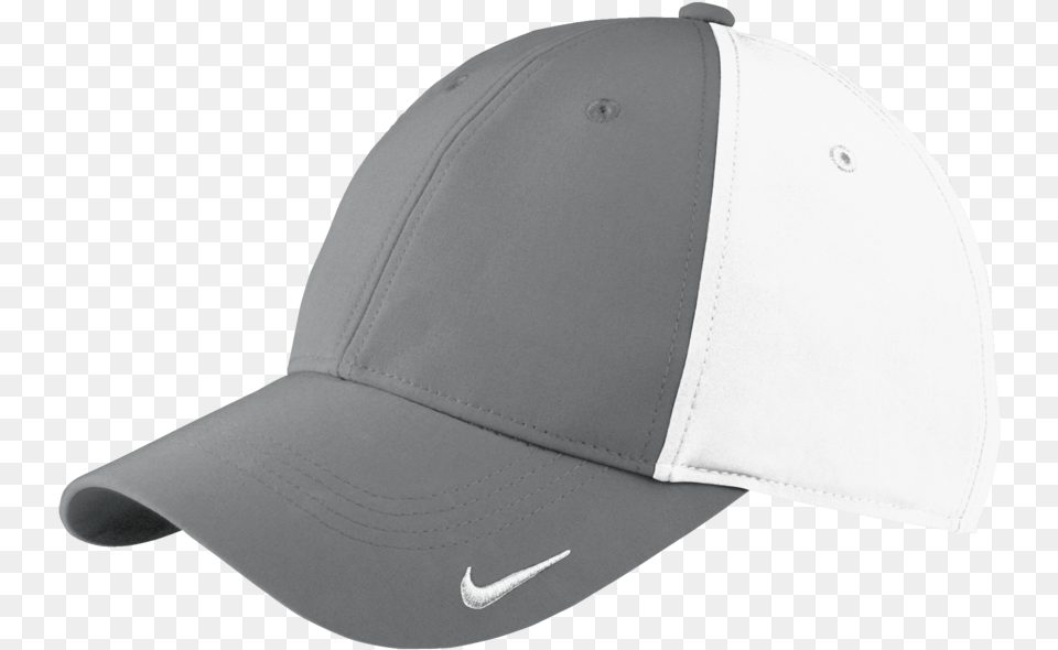 Transparent White Swoosh Baseball Cap, Baseball Cap, Clothing, Hat Png