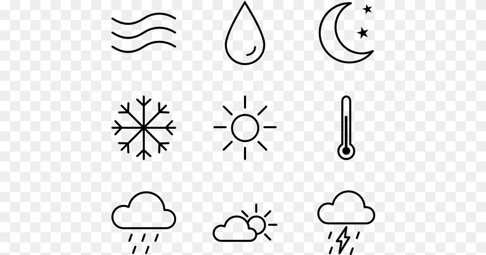 Transparent White Weather Icons, Gray Free Png