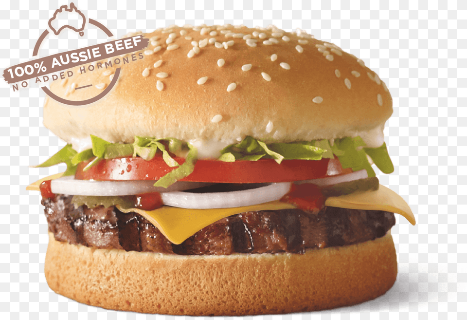 Transparent Whopper Hungry Jacks Whopper With Cheese, Burger, Food Png