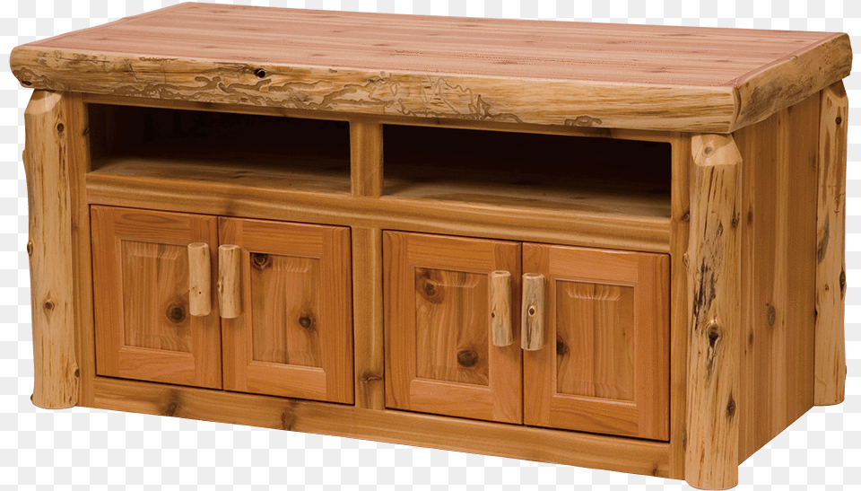 Widescreen Bars Log Cabin Style Tv Stand, Cabinet, Furniture, Sideboard, Wood Free Transparent Png