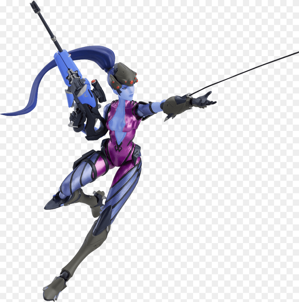 Transparent Widowmaker Widowmaker Figma, Person, Weapon, Bow Png Image