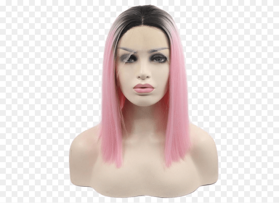 Transparent Wigs Short Lace Front Wigs Pink, Adult, Female, Person, Woman Png