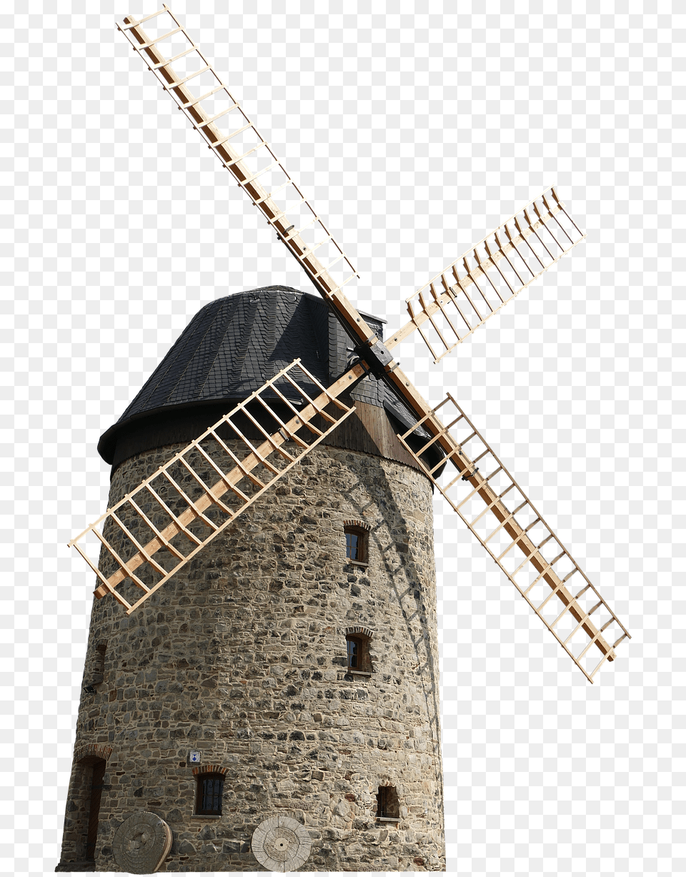 Transparent Windmills Netherland Windmill, Outdoors, Architecture, Building, Tower Free Png