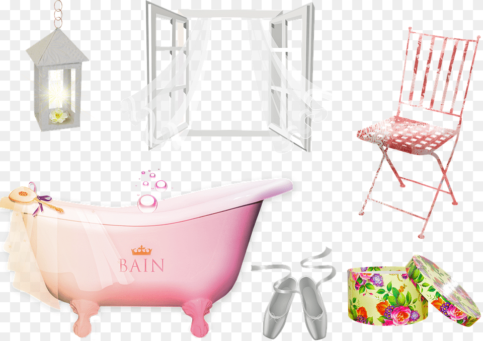 Transparent Window Box Chair, Bathing, Bathtub, Person, Tub Png Image
