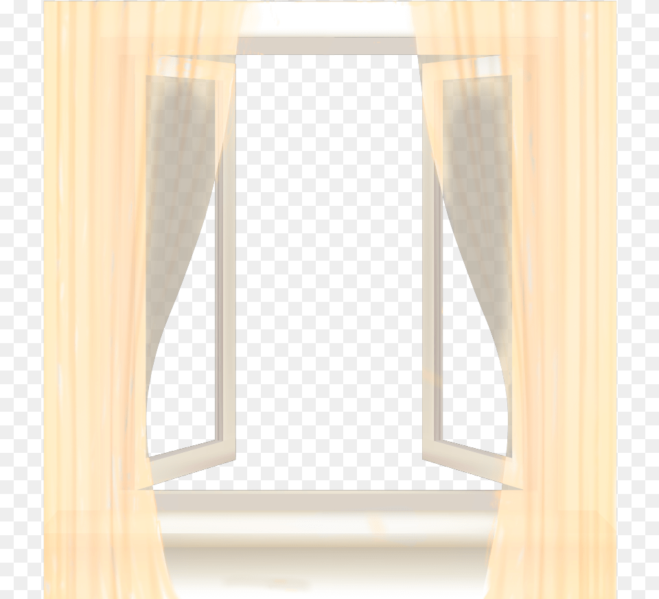 Transparent Window Curtains Plywood, Door Free Png Download
