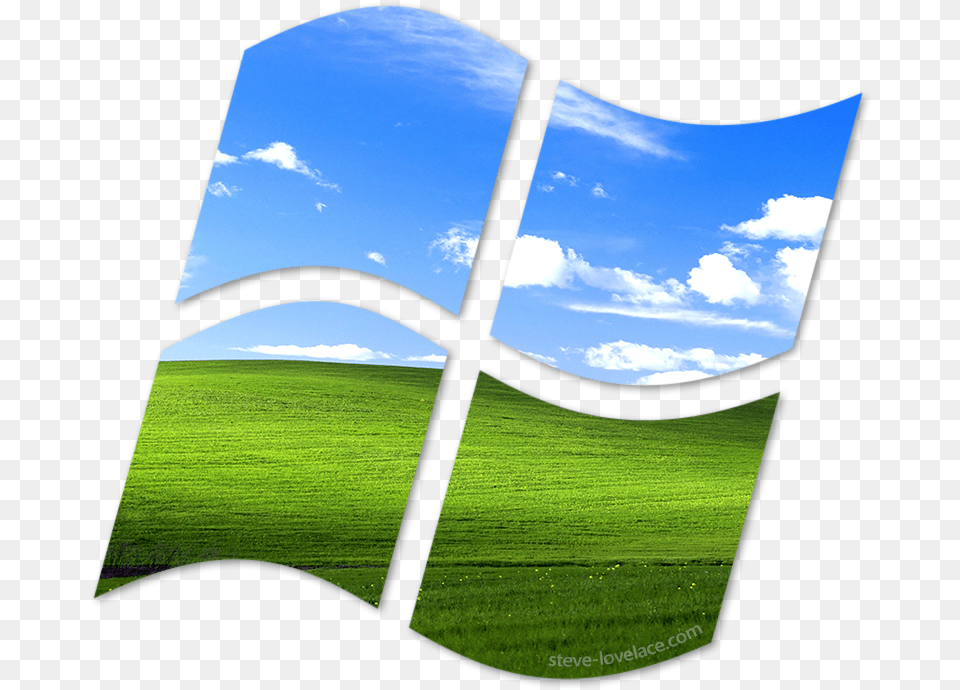 Windows Logo Desktop Windows Xp Screen, Outdoors, Field, Grass, Grassland Free Transparent Png
