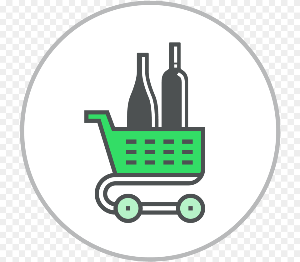 Transparent Wine Glass Icon Green Shopping Cart, Alcohol, Beverage, Bottle, Liquor Png Image