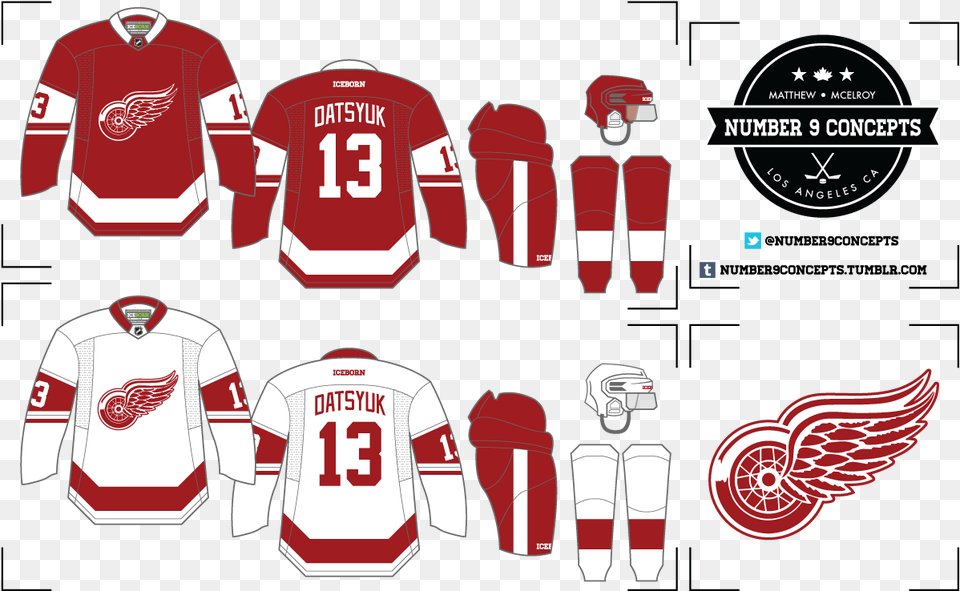 Transparent Wings Tumblr Detroit Red Wings, Clothing, People, Person, Shirt Png