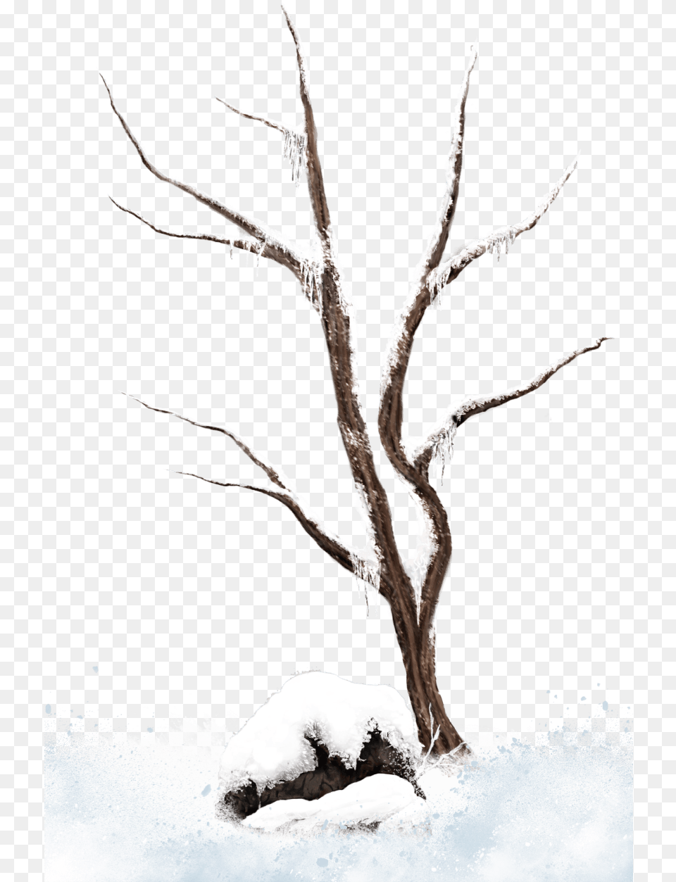 Transparent Winter Background Clipart Winter Snow Tree Transparent, Wood, Ice, Nature, Outdoors Png Image