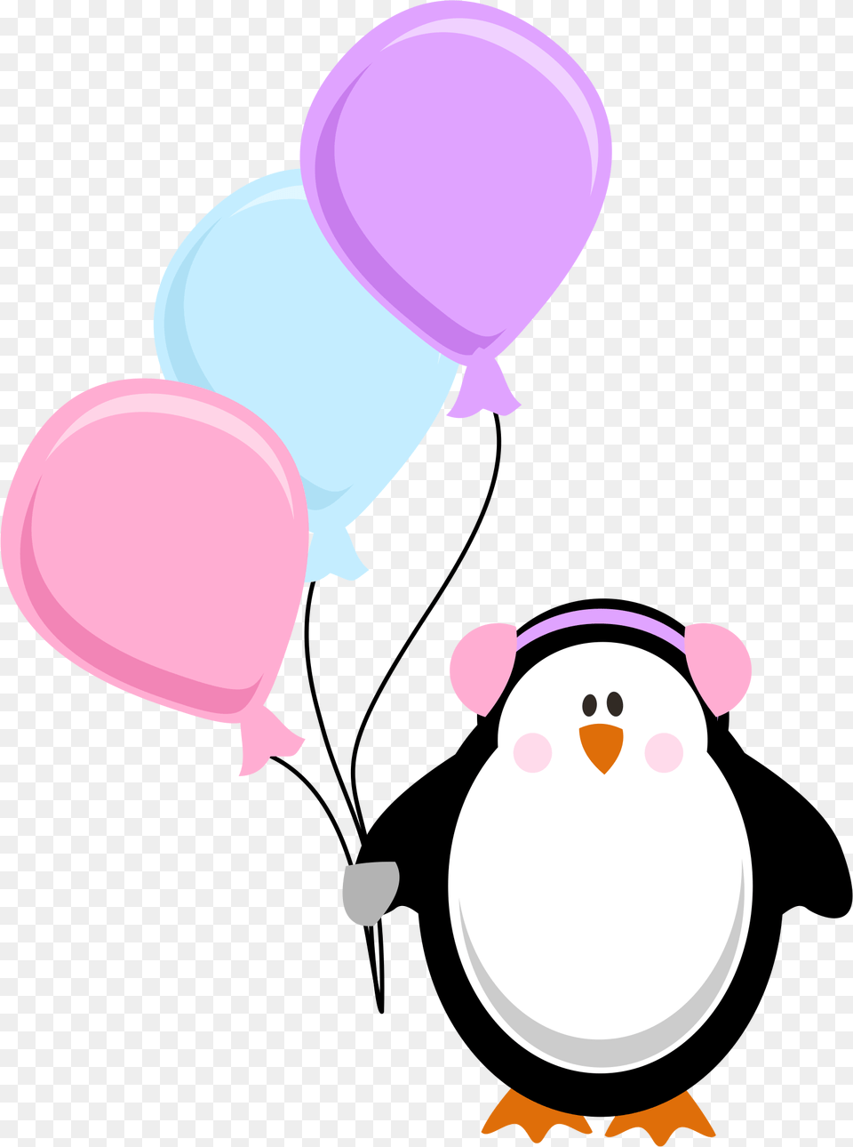Transparent Winter Clipart Penguin Birthday Clipart, Balloon, Nature, Outdoors, Snow Free Png Download