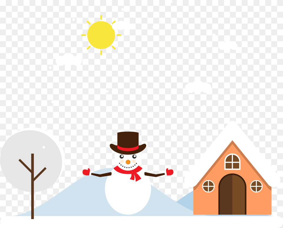 Transparent Winter Scene, Nature, Outdoors, Snow, Snowman Free Png Download