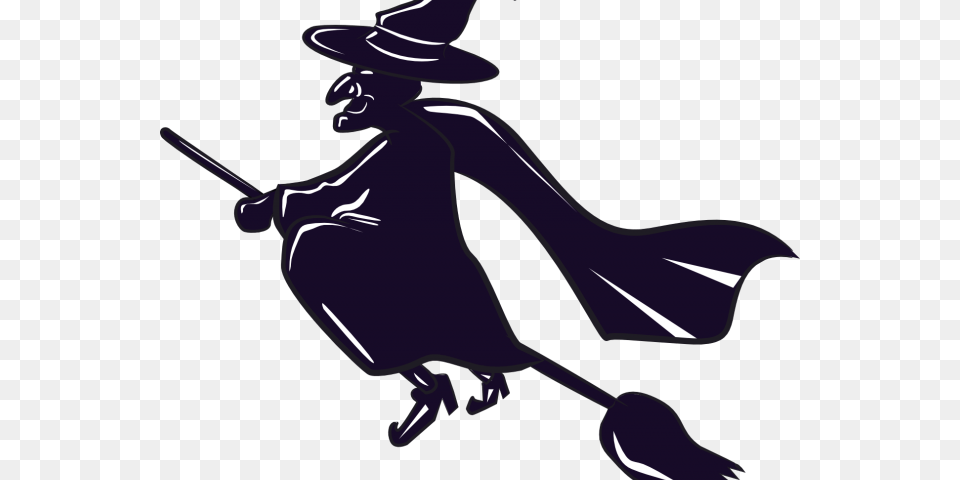Transparent Witches Broom Transparent Witch On A Broom, People, Person, Clothing, Hat Png Image