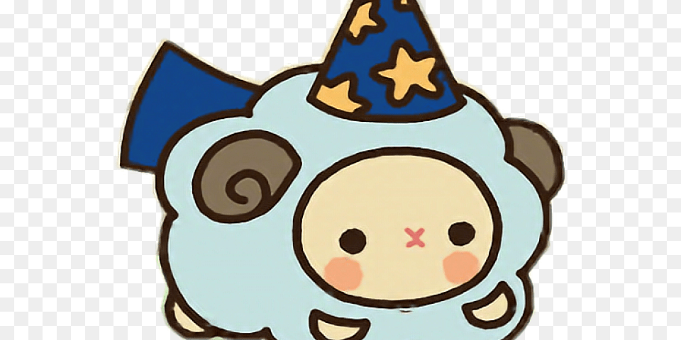 Transparent Wizard Hat Clipart Kawaii Cute Cartoon Sheep, Clothing, Birthday Cake, Cake, Cream Free Png