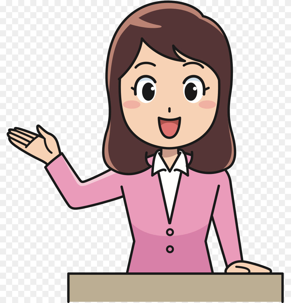 Transparent Woman At Desk Clipart Female School Teacher Teacher Clipart, Formal Wear, Baby, Person, Face Png Image
