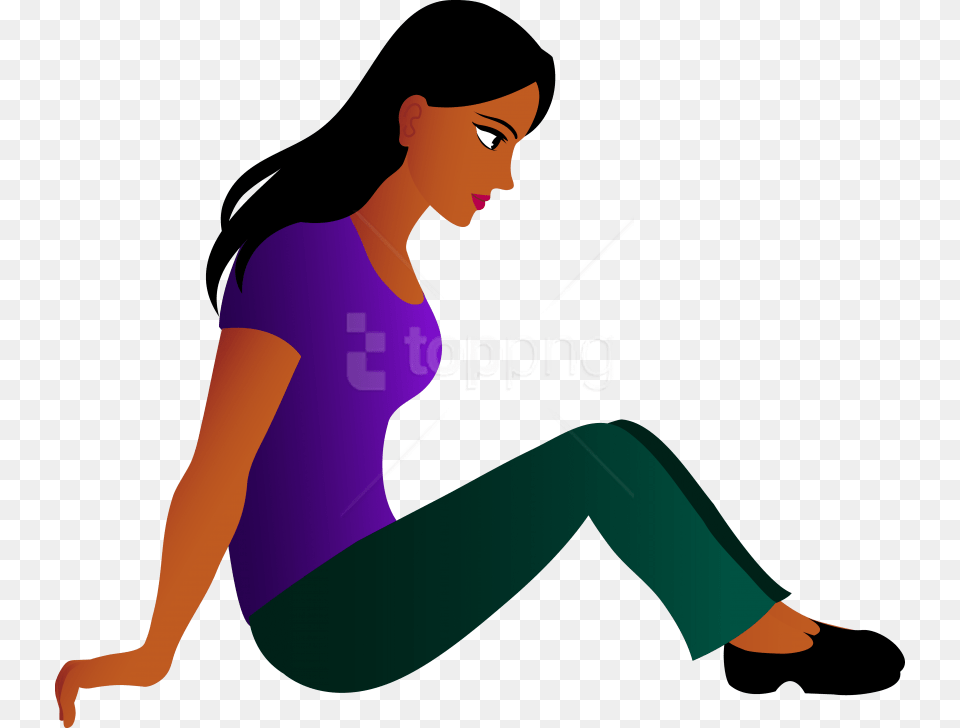Transparent Woman Pointing Person Sitting Down Clipart, Adult, Female, Face, Head Free Png Download