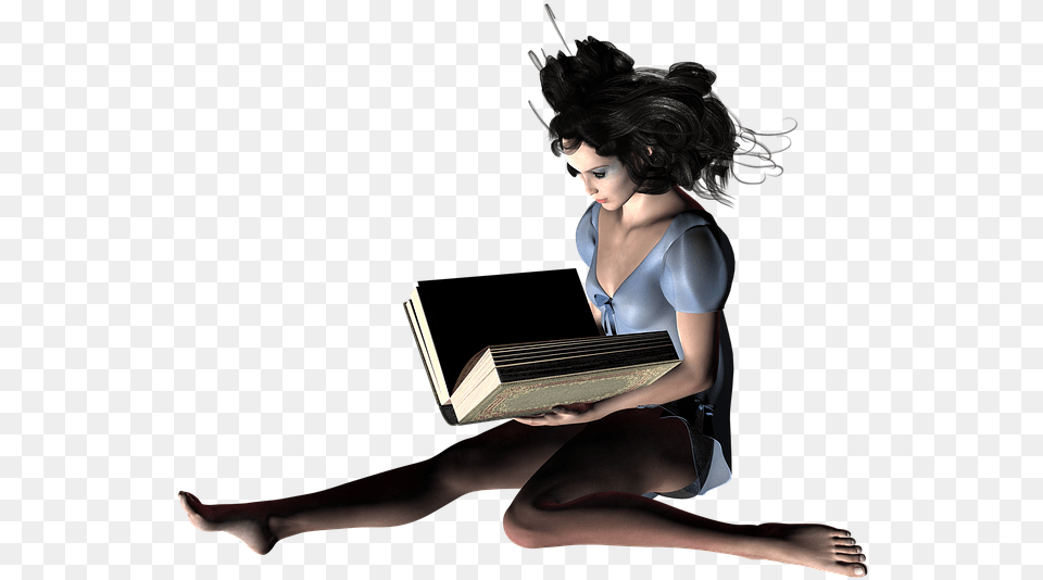 Transparent Woman Reading Woman Reading A Book, Publication, Person, Hand, Body Part Png Image