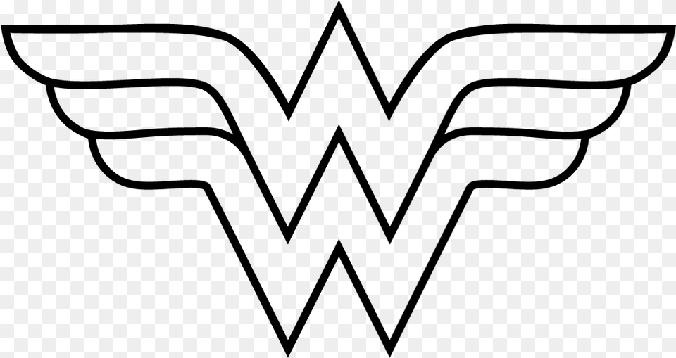 Transparent Wonder Woman Symbol, Gray Png Image