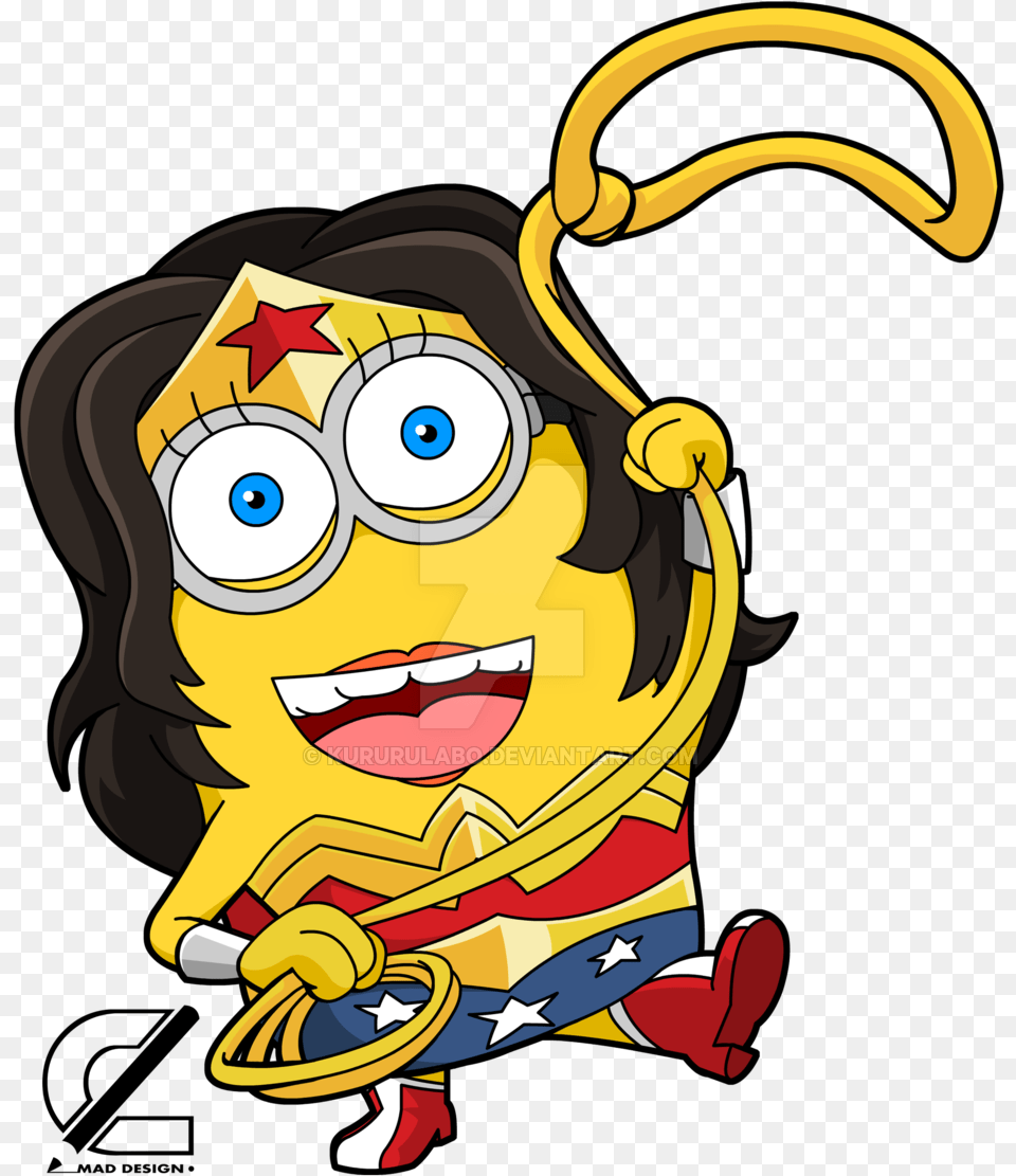 Transparent Wonderwoman Clipart Wonder Woman Minion Clipart, Baby, Person, Face, Head Free Png Download