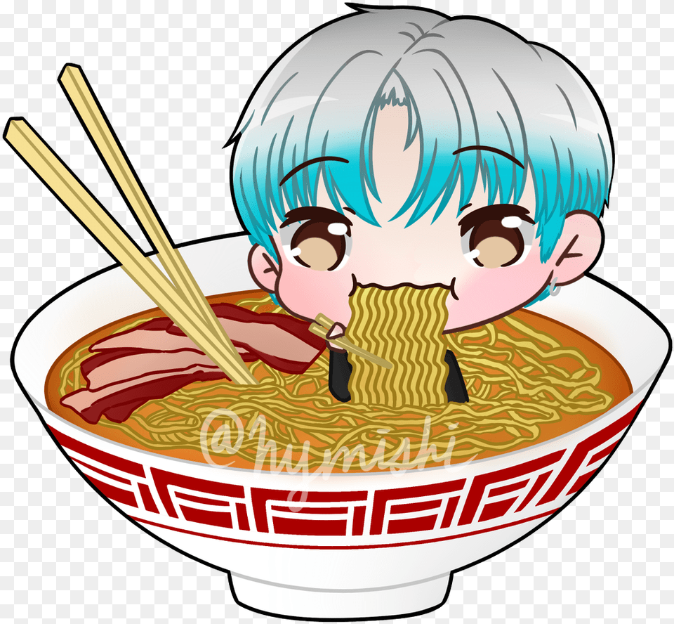 Transparent Wonho Monsta X Chibi Fanart, Bowl, Dish, Food, Meal Png Image