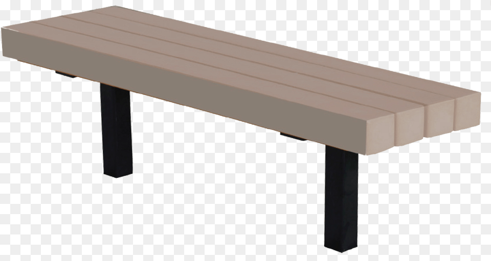 Transparent Wood Beam Park Bench No Back, Furniture, Park Bench Free Png