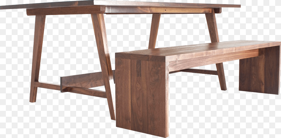 Transparent Wooden Bench Furniture, Desk, Dining Table, Table, Wood Free Png