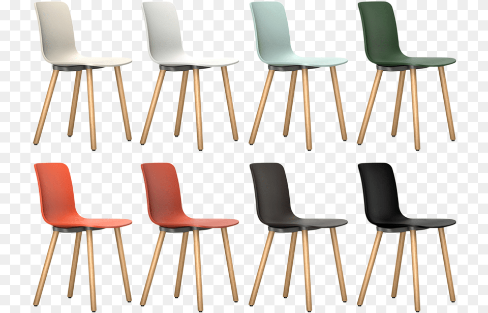 Transparent Wooden Chair Hal Wood Chair Vitra, Furniture Free Png Download