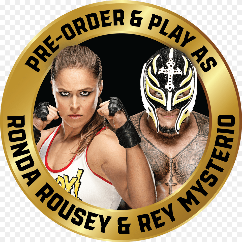 Transparent Wwe Brock Lesnar Wwe 2k19 Ronda Rousey Rey Mysterio, Tattoo, Skin, Person, Adult Free Png