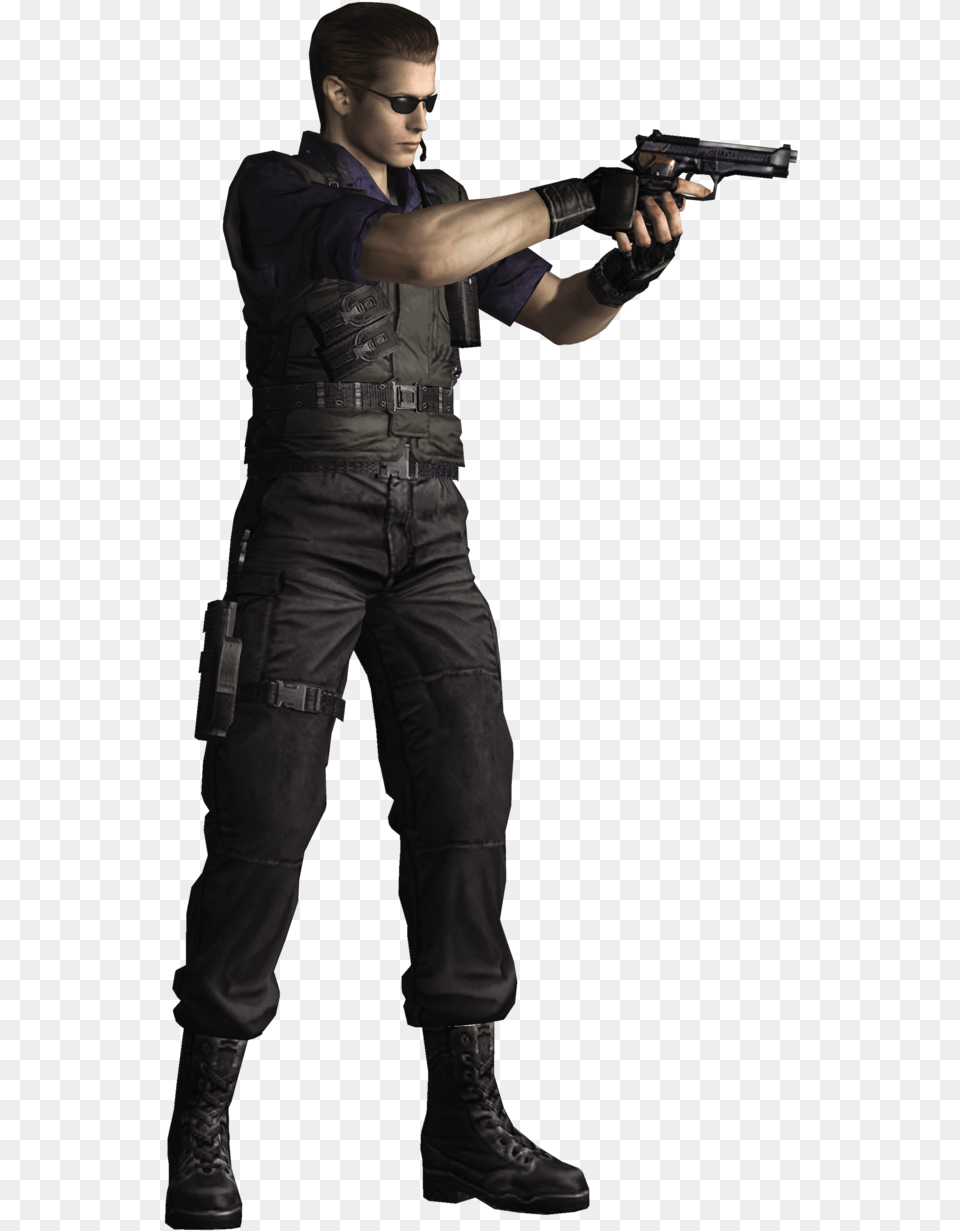 Wwe John Cena Resident Evil Remake Albert Wesker, Weapon, Handgun, Gun, Firearm Free Transparent Png