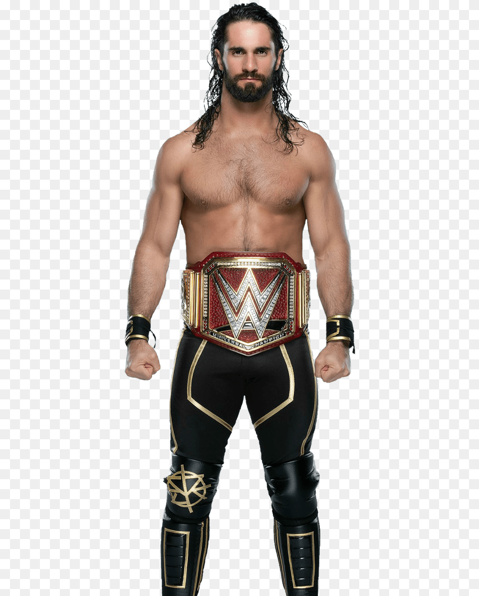 Transparent Wwe Universal Championship Seth Rollins Wrestlemania 35 Attire, Accessories, Adult, Buckle, Male Free Png
