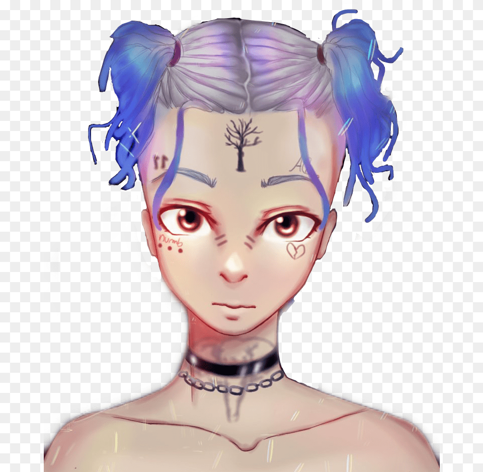 Transparent Xxxtentacion Hair Xxxtentacion With Blue Hair, Adult, Person, Female, Woman Png Image