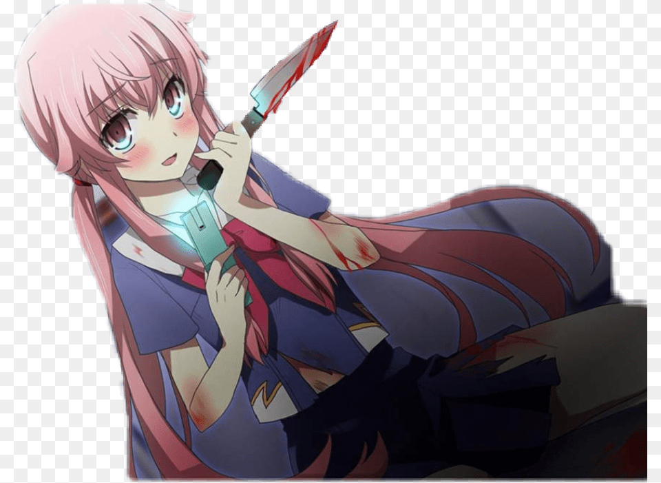 Transparent Yandere Yuno Gasai Yandere Face, Adult, Publication, Person, Female Free Png Download