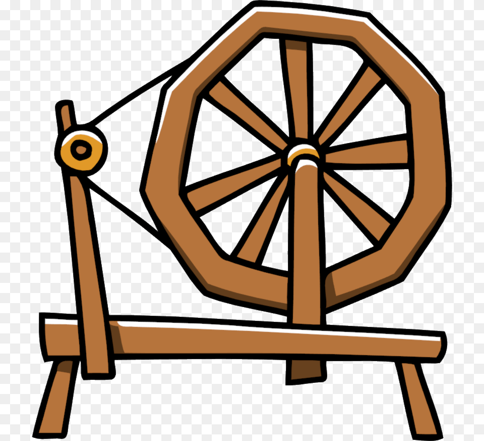 Transparent Yarn Clipart Spinning Wheel Clipart, Machine, Device, Grass, Lawn Free Png