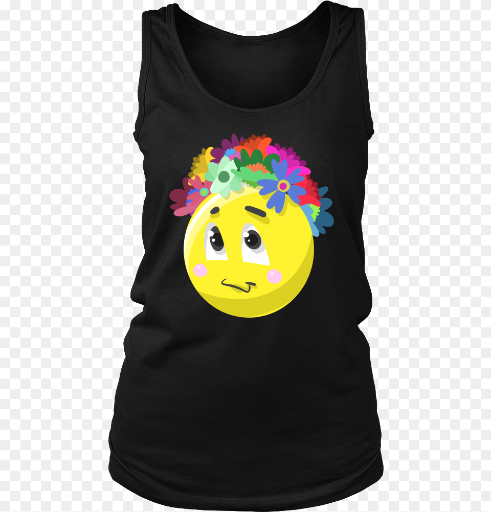 Yellow Flower Crown Smiley, Clothing, T-shirt, Tank Top, Baby Free Transparent Png