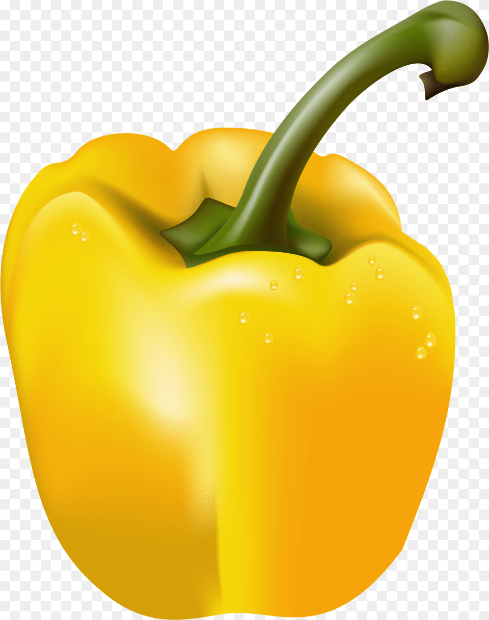 Transparent Yellow Pepper Clipart Picture Yellow Pepper Transparent Background, Bell Pepper, Food, Plant, Produce Png