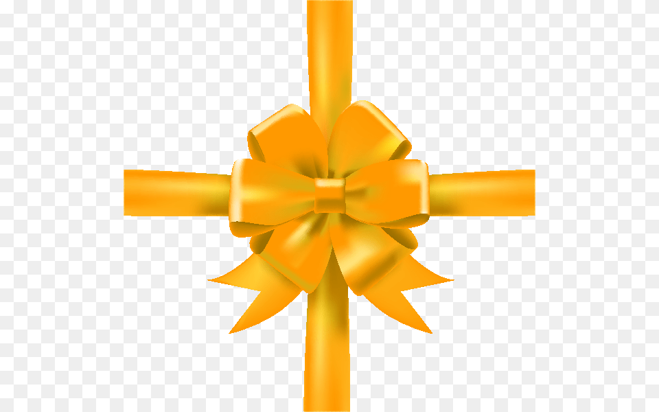 Transparent Yellow Ribbon, Knot, Gift, Person Png Image