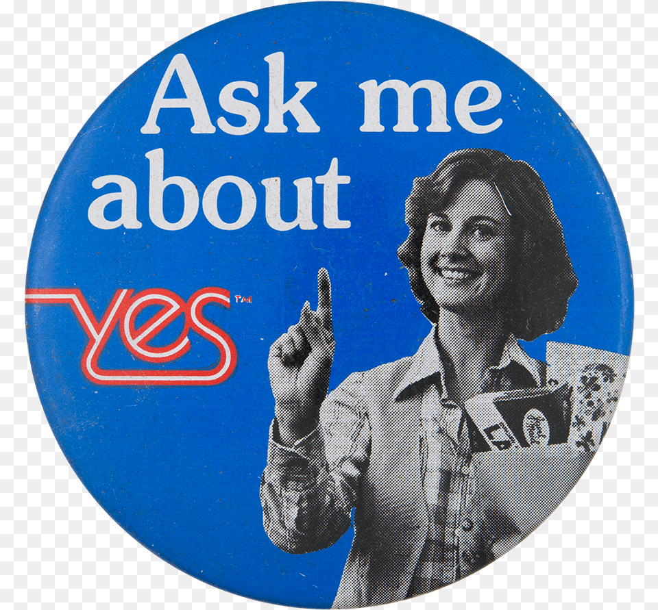 Transparent Yes Button Electric Blue, Adult, Female, Person, Woman Free Png Download