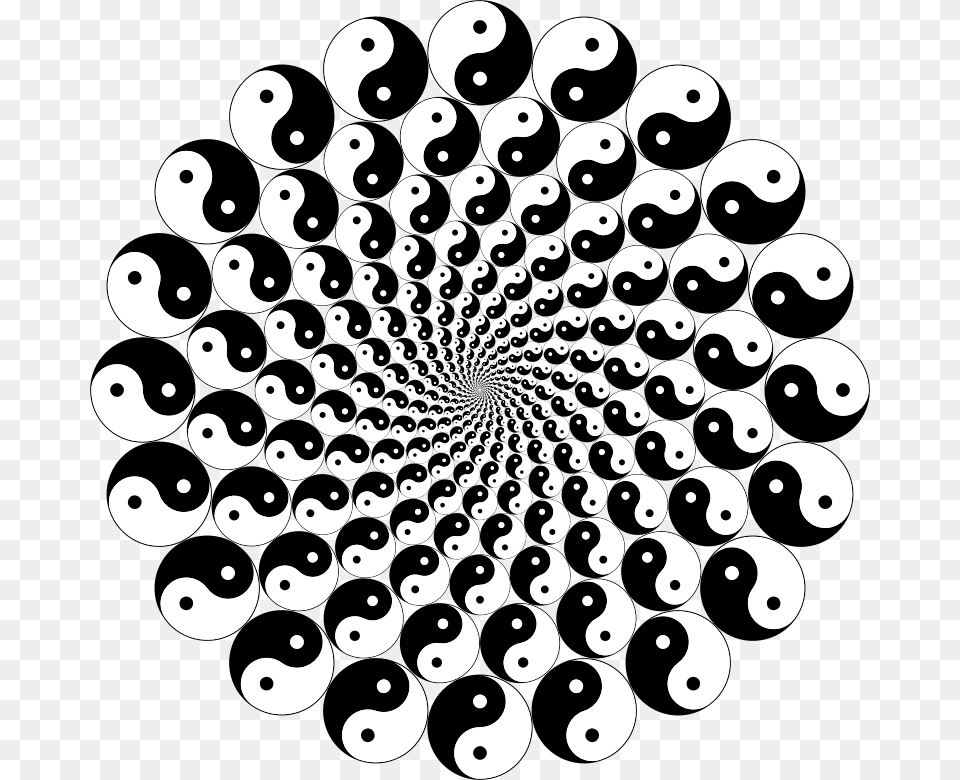 Transparent Yin Yang Clipart Optical Illusion, Spiral, Coil, Pattern, Art Free Png