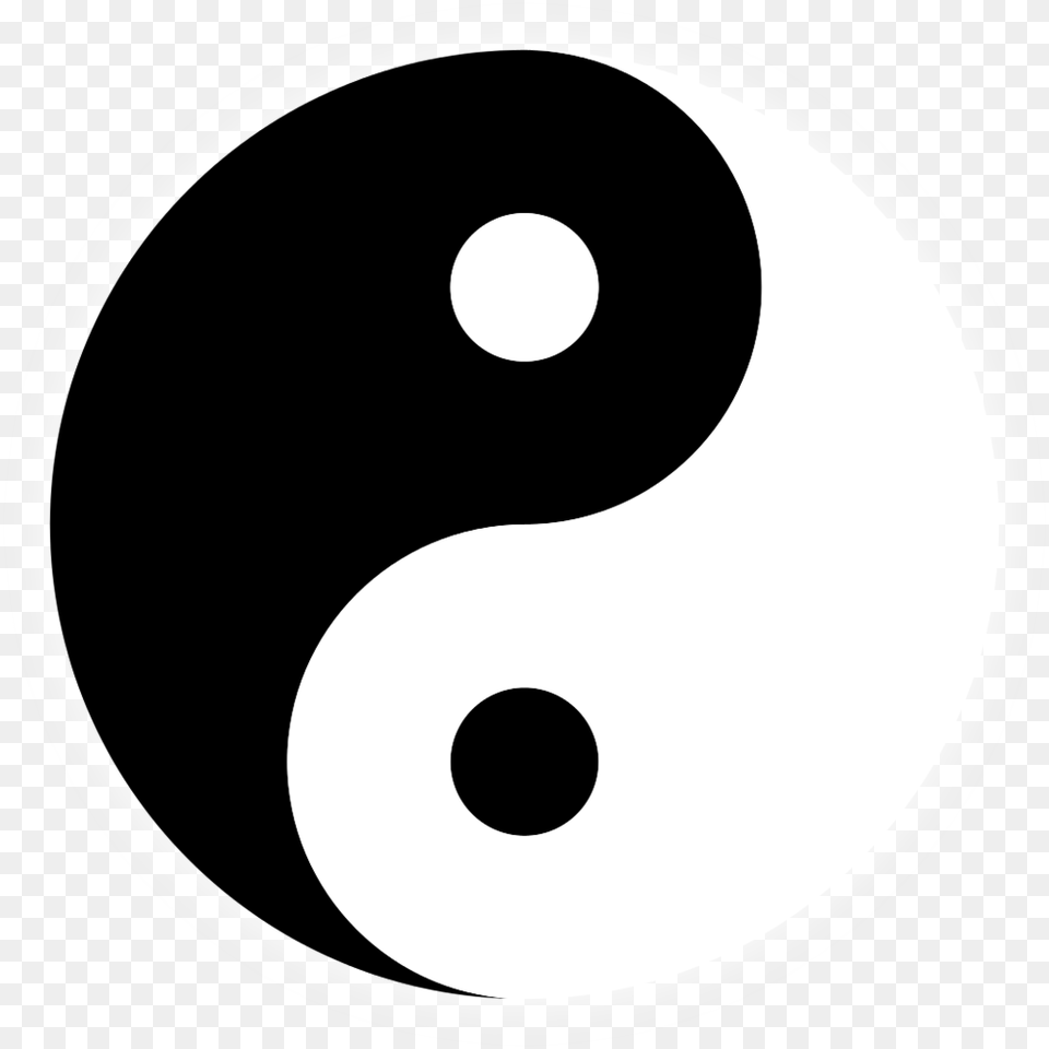 Transparent Yinyang Ying Yang With Transparent Background, Symbol, Number, Text, Astronomy Free Png