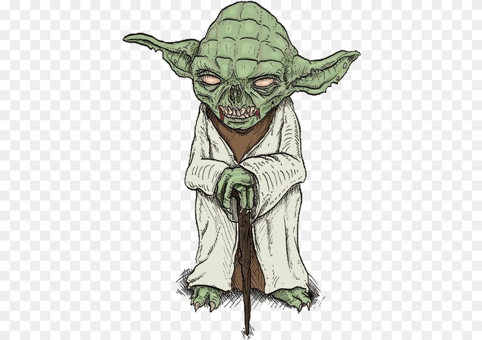 Transparent Yoda Clipart Zombie Yoda, Art, Adult, Female, Person Free Png