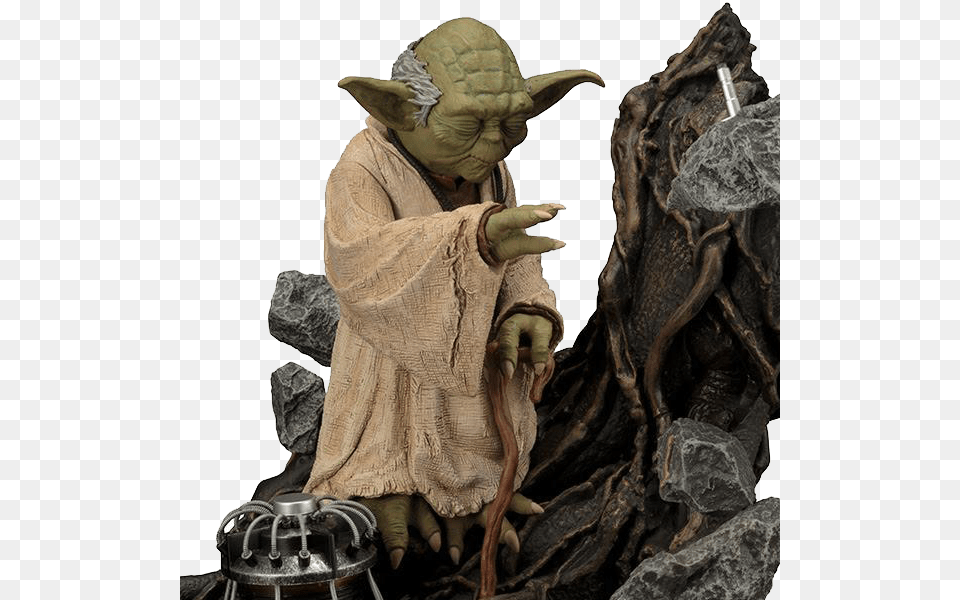 Transparent Yoda Figurine Yoda Empire Strikes Back, Wood, Adult, Female, Person Free Png Download