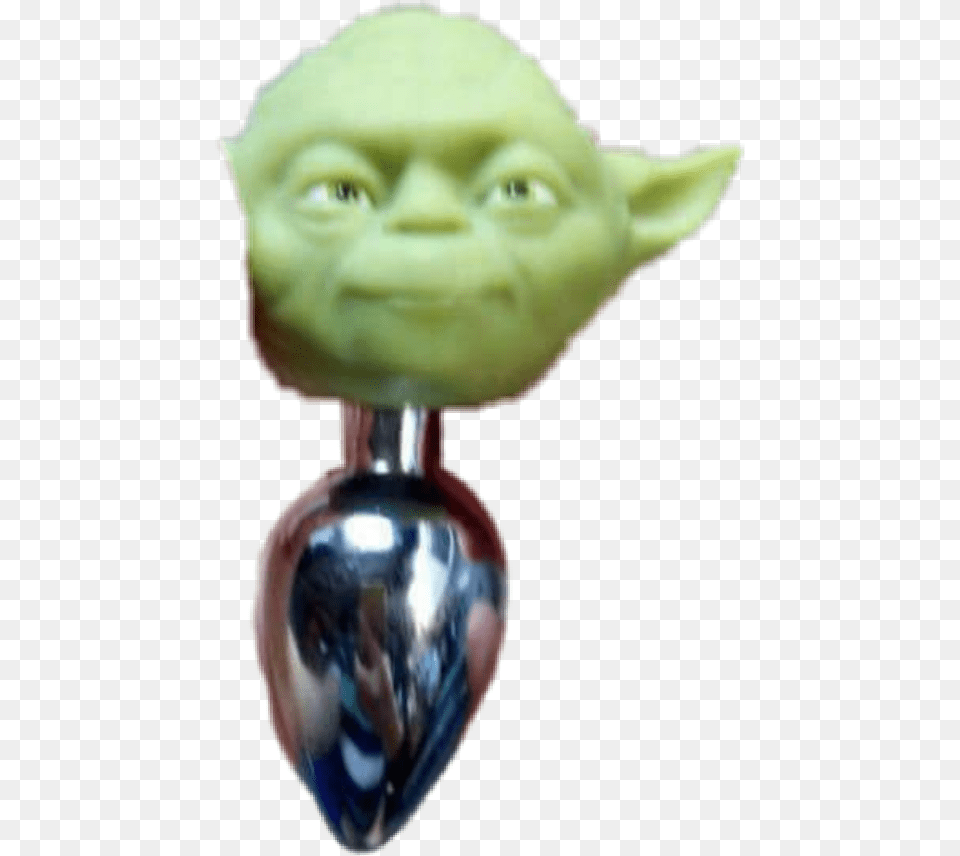 Transparent Yoda Head Cursed Yoda Memes, Cutlery, Spoon, Baby, Person Free Png Download