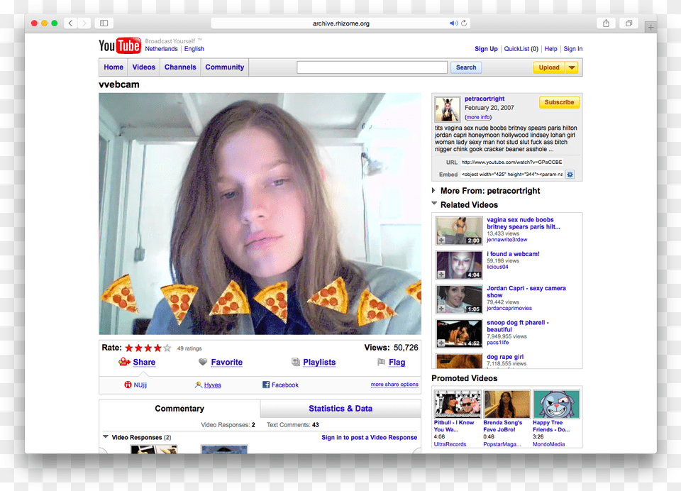 Transparent Youtube Face Rachel Greene Net Art, File, Webpage, Teen, Girl Free Png Download