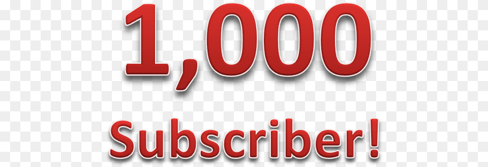 Youtube Subscriber 1000 Subs, Text, Number, Symbol, Dynamite Free Transparent Png